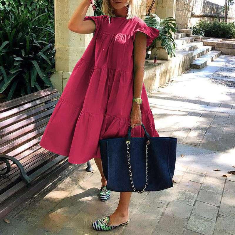 Short Sleeved Solid Colour summer dress - Harvey's