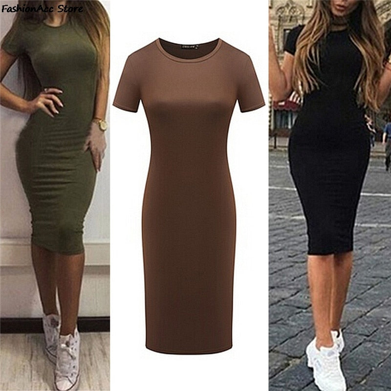 Slim Fit Solid Colour Dress - Harvey's