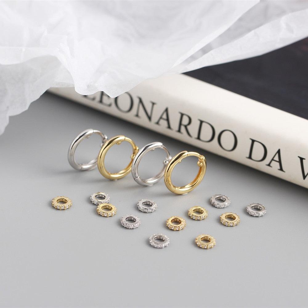 Small Circle Rhinestone Earrings - Harvey's