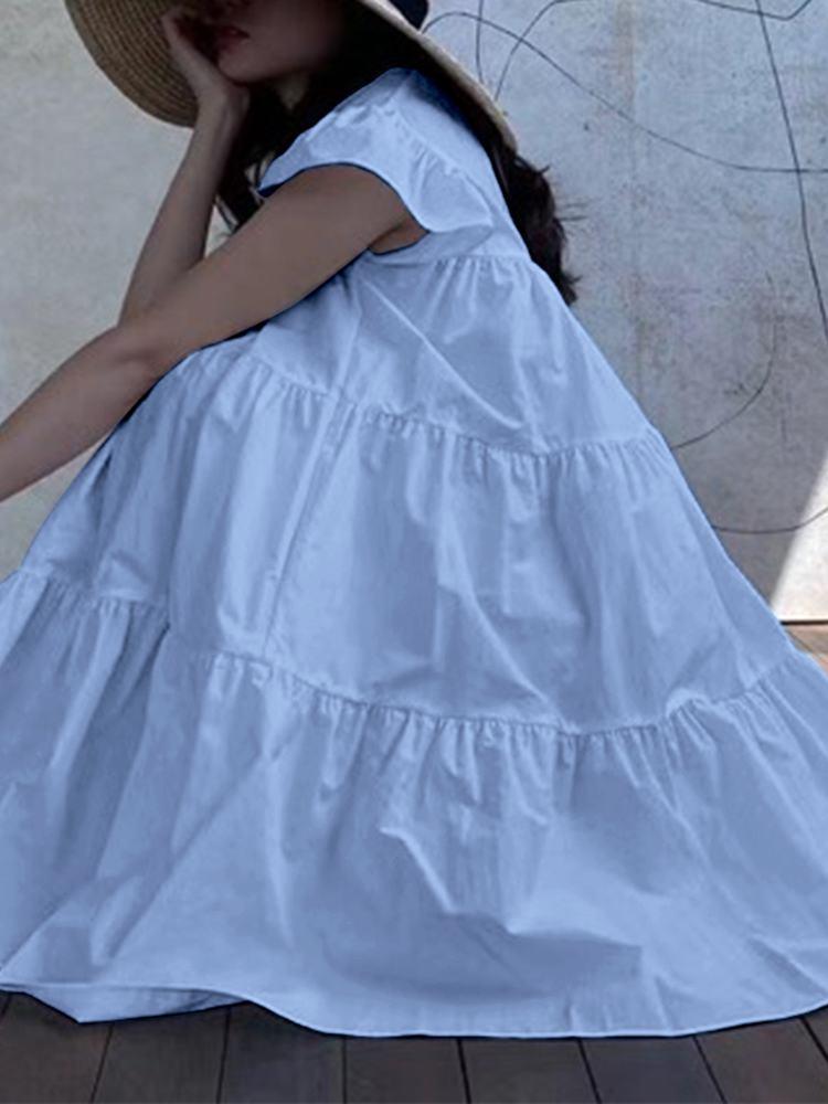Short Sleeved Solid Colour summer dress - Harvey's