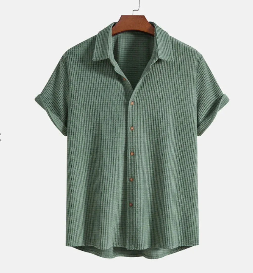 Men's Short Sleeve Casual Loose Beach Shirt