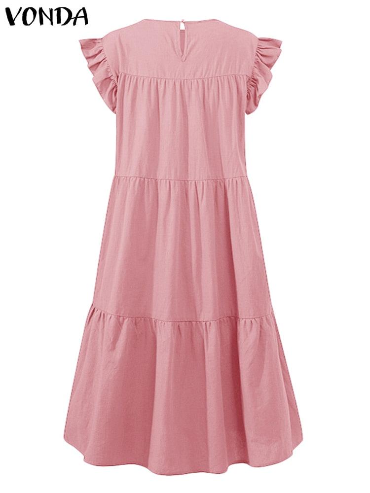 Short Sleeved Solid Colour summer dress - Harvey's