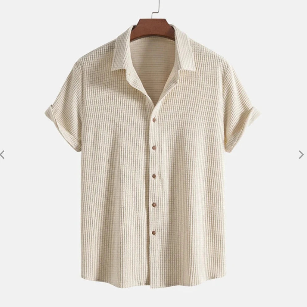 Men's Short Sleeve Casual Loose Beach Shirt