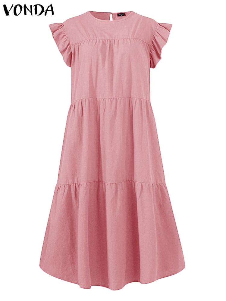 Short Sleeved Solid Colour summer dress - Harvey's