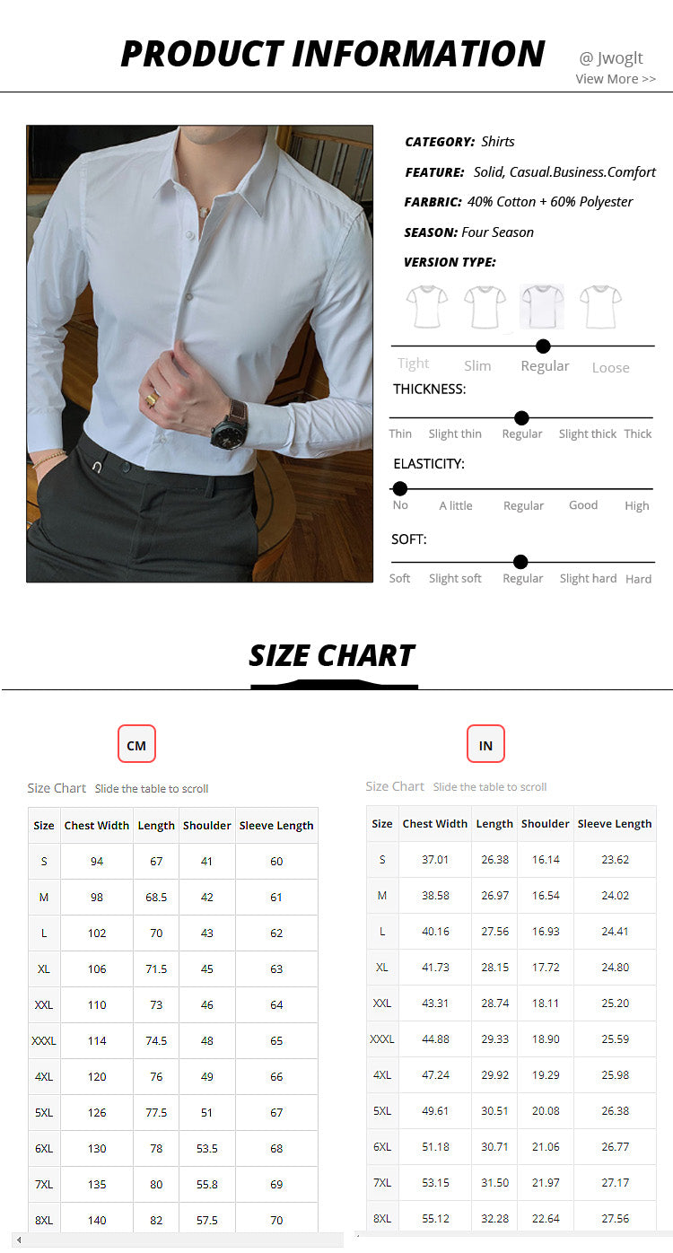 Cotton Long Sleeve Shirt Solid Regular Fit - Harvey's
