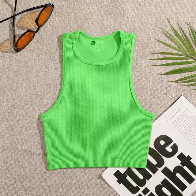 Women's solid colour crop top - Harvey's